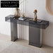 Modern Luxury Tempered Glass Console Table with Stainless Steel Frame for Hallway