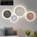 Modern Luxury Terrazzo LED Round Wall Sconce Decorative Indoor Lighting Fixture