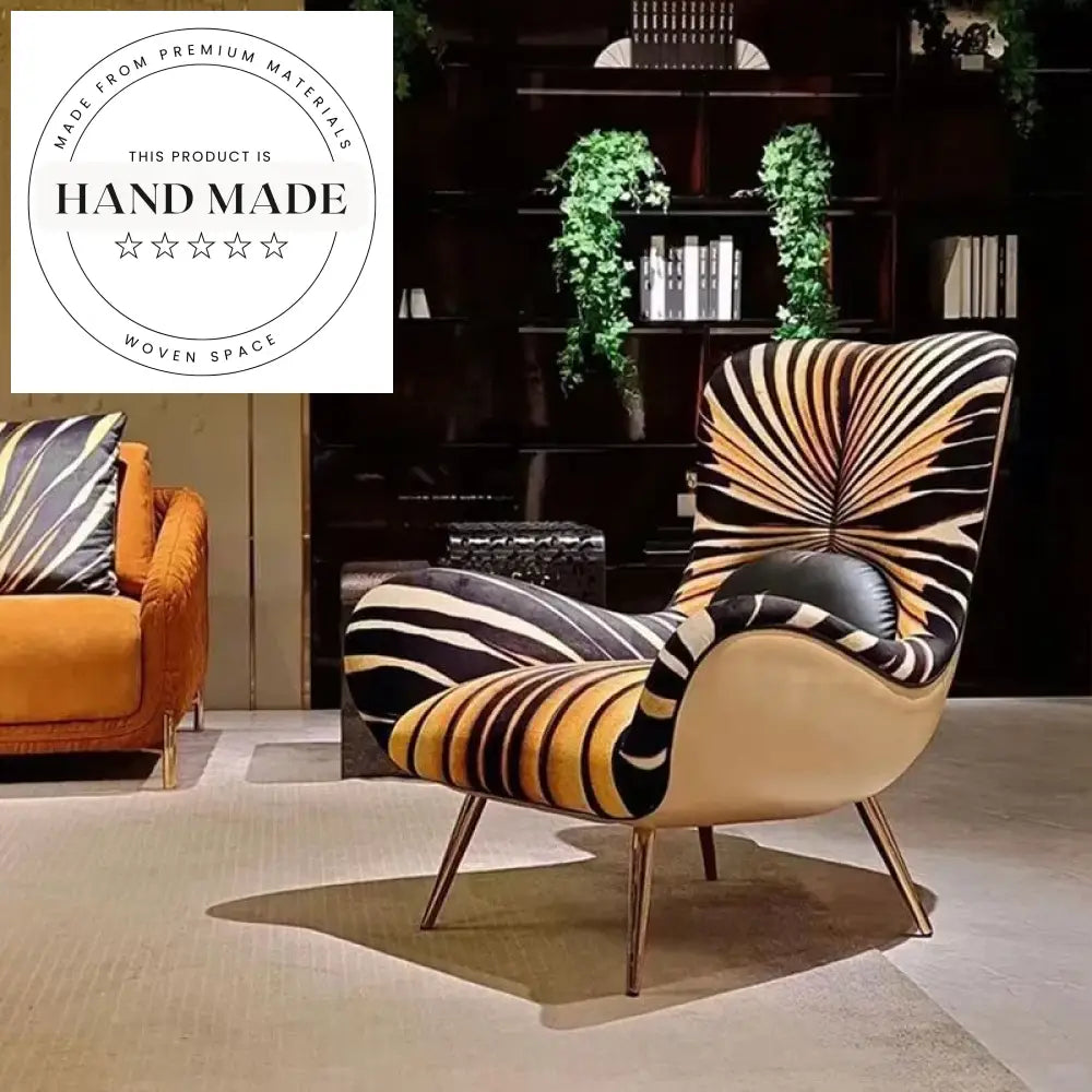 Modern Luxury Upholstered Genuine Leather Recliner Lounge Chair