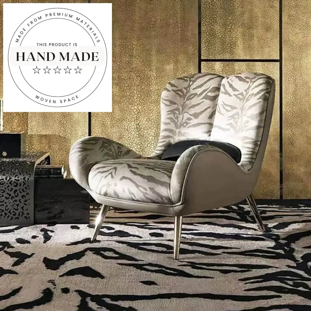 Modern Luxury Upholstered Genuine Leather Recliner Lounge Chair