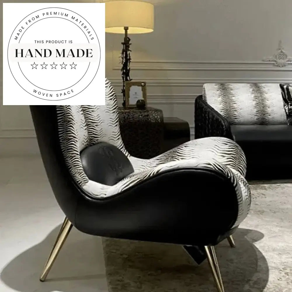Modern Luxury Upholstered Genuine Leather Recliner Lounge Chair