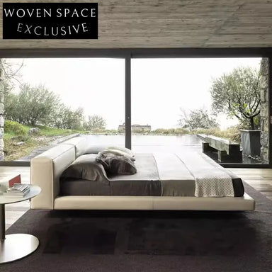 Modern Luxury Upholstered King Bed, Premium Leather Frame for Bedrooms