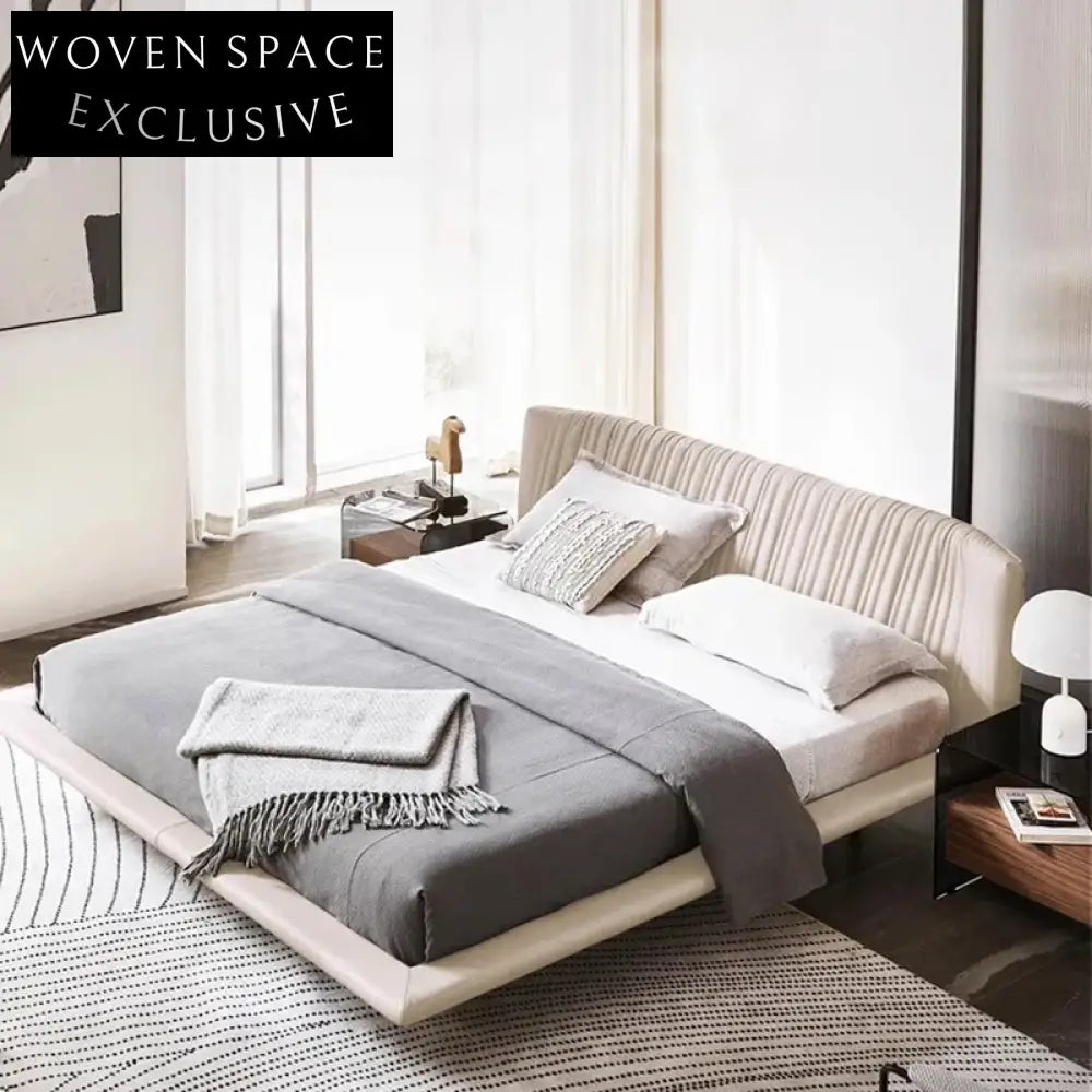 Modern Luxury Upholstered King Size Fabric Bed for Home & Hotel