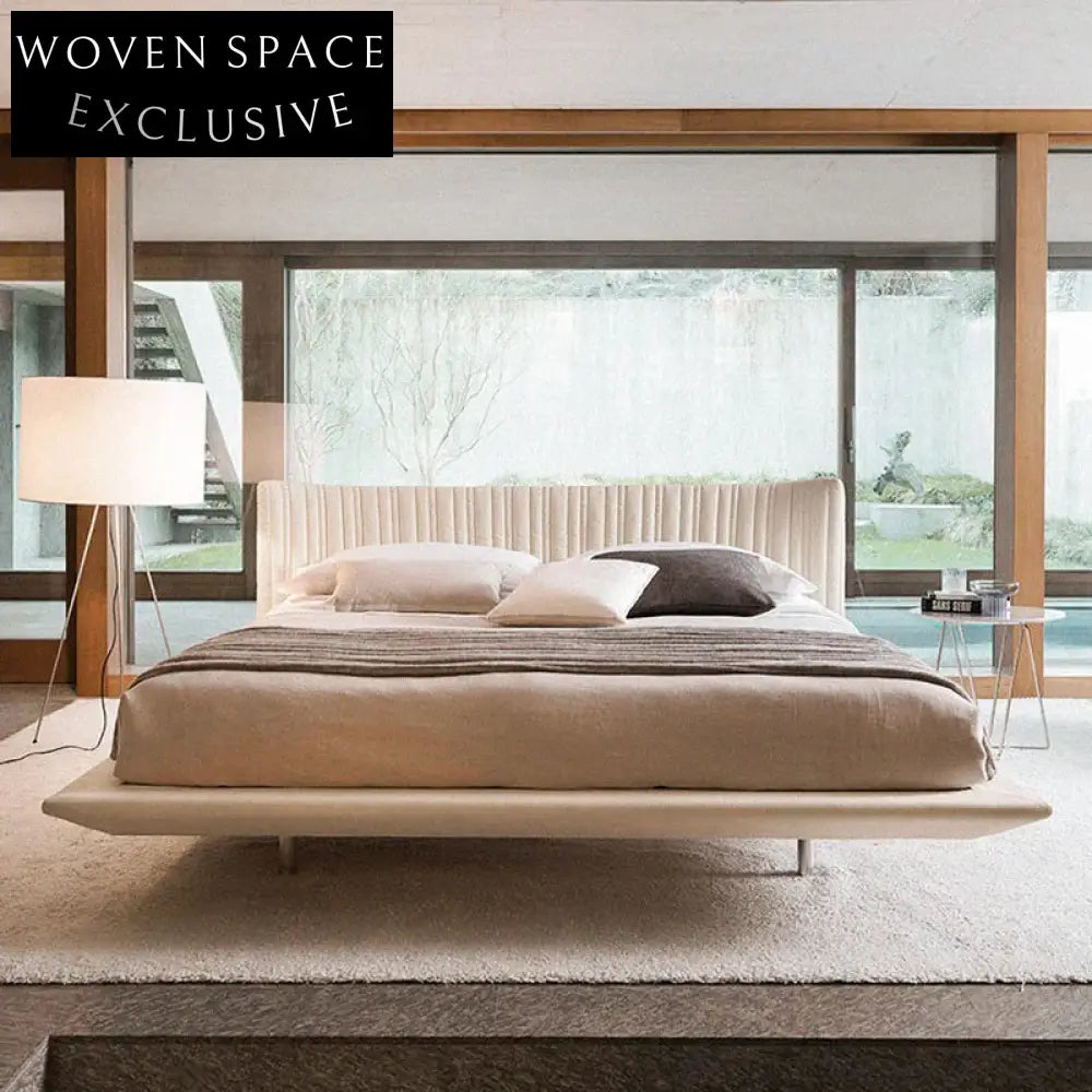 Modern Luxury Upholstered King Size Fabric Bed for Home & Hotel