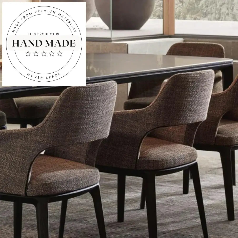 Modern Luxury Upholstered PU Leather Wooden Armchair Dining Chair