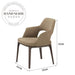 Modern Luxury Upholstered PU Leather Wooden Armchair Dining Chair