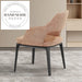 Modern Luxury Upholstered PU Leather Wooden Armchair Dining Chair