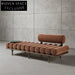 Modern Luxury Velvet Bed End Stool Long Bench with Chic Metal Legs
