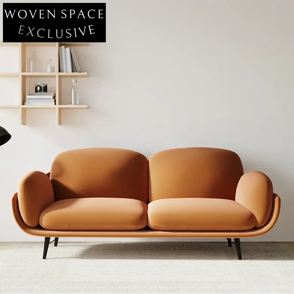 Modern Luxury Velvet Fabric Living Room Metal Legs Corner Sofa