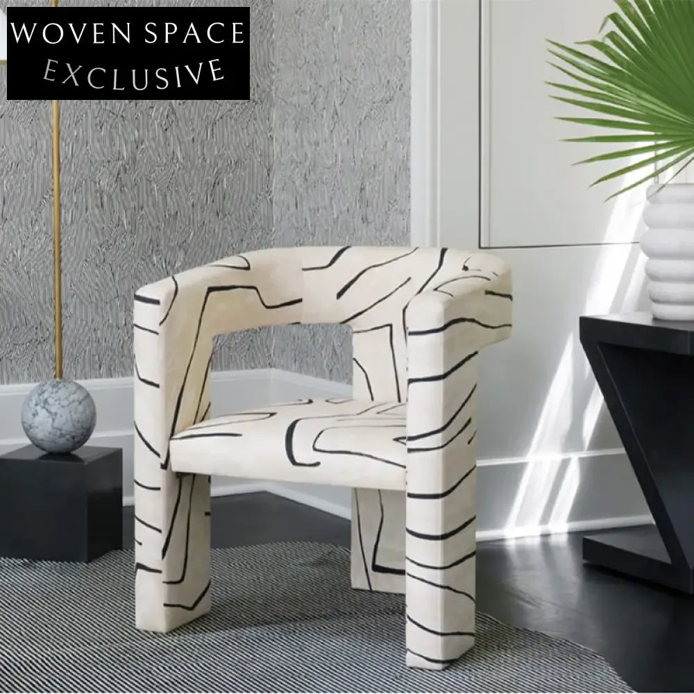 Modern Luxury Velvet Fabric Upholstered Solid Wood Accent Dining Chair