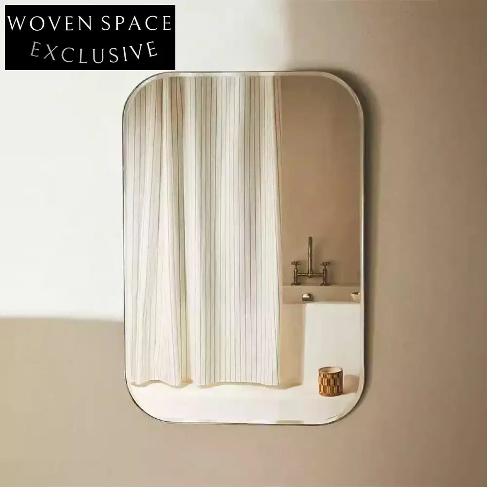 Modern Luxury Wall Hanging Mirror with Fiberboard Frame for Dressing Room Decor