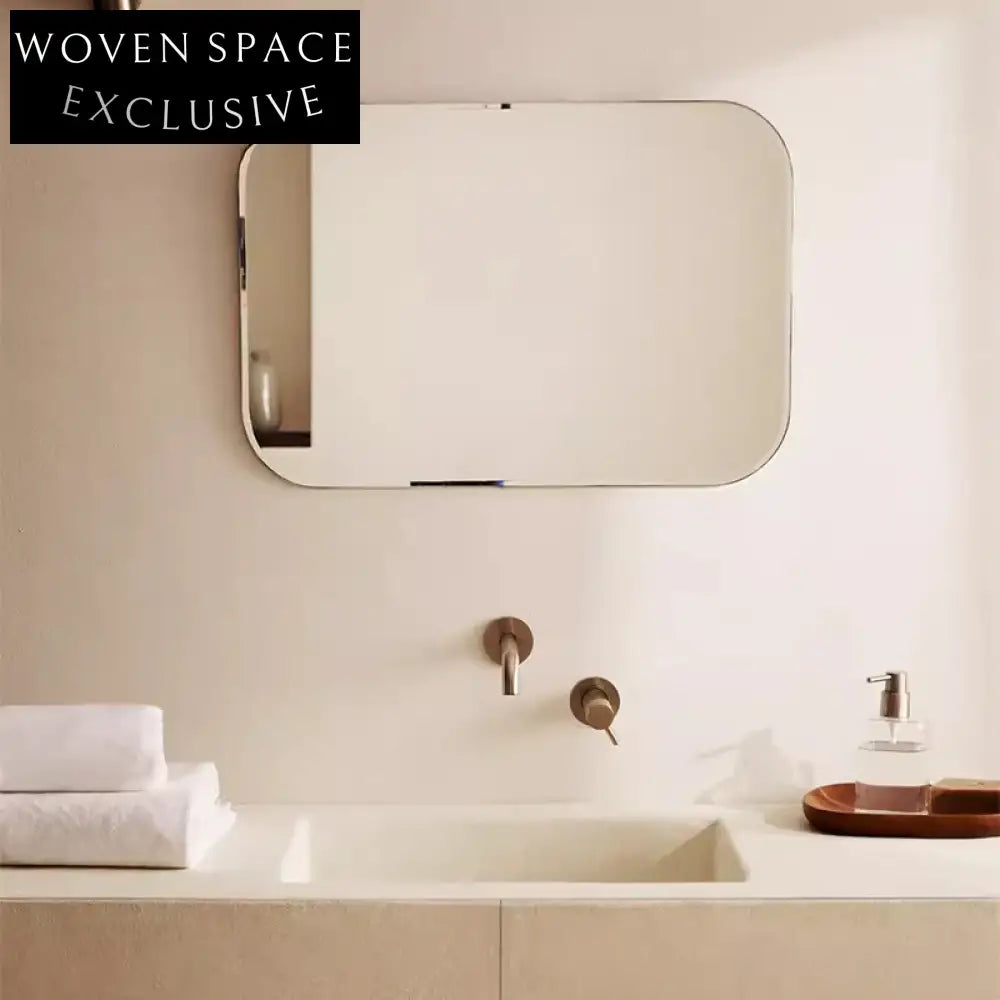 Modern Luxury Wall Hanging Mirror with Fiberboard Frame for Dressing Room Decor