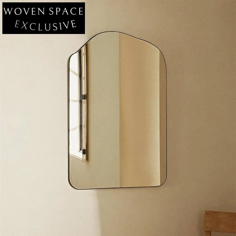 Modern Luxury Wall Hanging Mirror with Fiberboard Frame for Dressing Room Decor