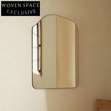 Modern Luxury Wall Hanging Mirror with Fiberboard Frame for Dressing Room Decor