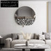 Modern Luxury Water Ripple Stainless Steel Round Hanging Wall Art Decoration