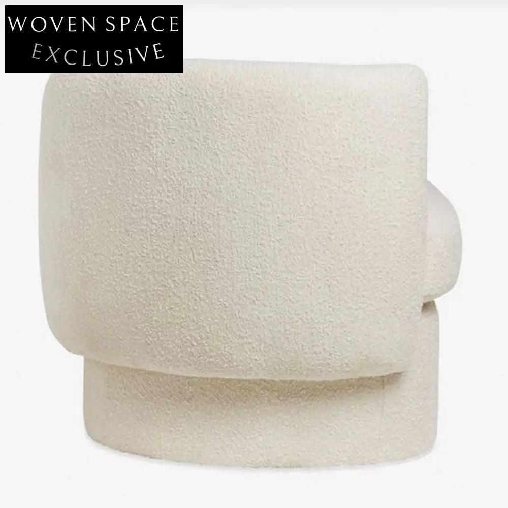 Modern Luxury White Lamb Wool Living Room Sofa Set Teddy Accent Chair