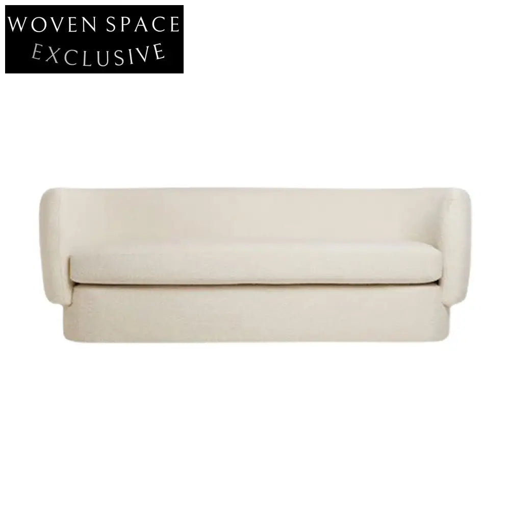 Modern Luxury White Lamb Wool Living Room Sofa Set Teddy Accent Chair