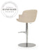 Modern Luxury White Leather Swivel Metal Counter Height Bar Stool