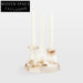 Modern Luxury White Marble Candle Holder - Elegant Home Decor Accent Piece