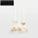 Modern Luxury White Marble Candle Holder - Elegant Home Decor Accent Piece