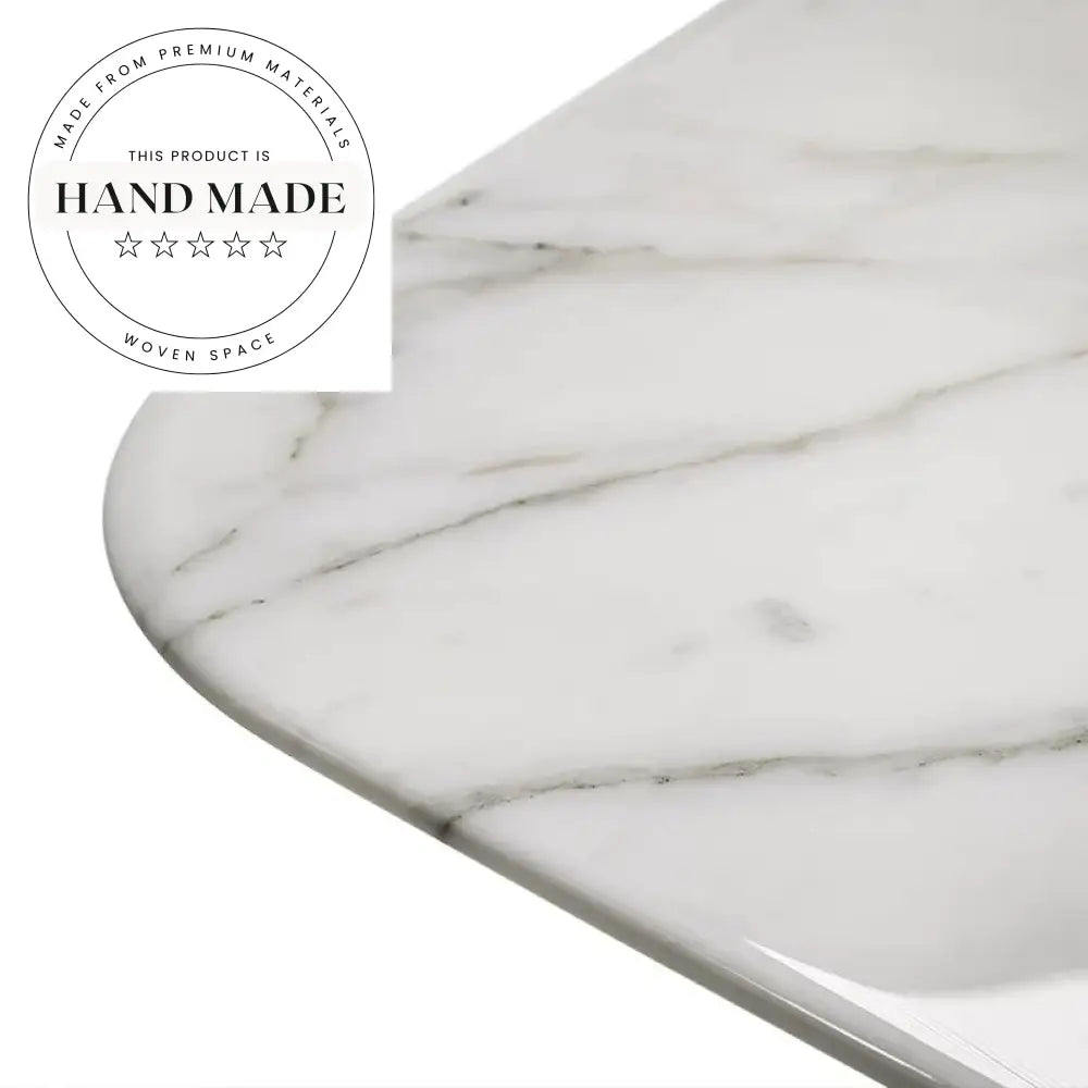 Modern Luxury White Marble Rectangular Top Wooden Leg Dining Table