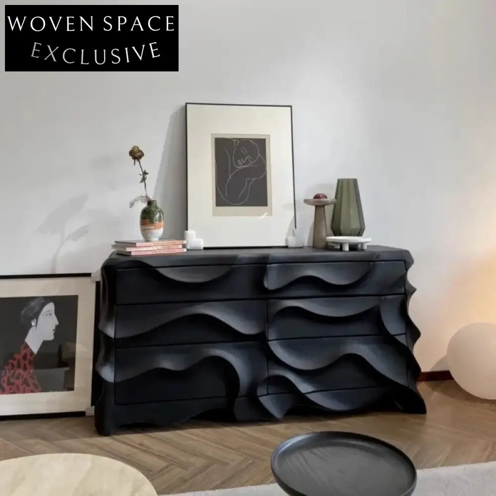 Modern Luxury Wood Console Cabinet for Entryway Living Room Storage