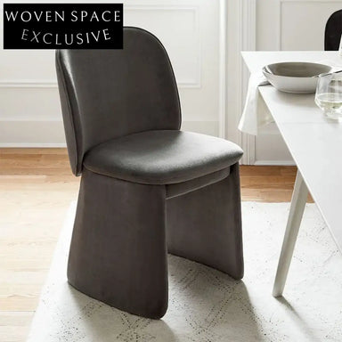 Modern Luxury Wood Frame Leather Upholstered Dining Chair for Home Restaurant