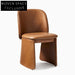 Modern Luxury Wood Frame Leather Upholstered Dining Chair for Home Restaurant