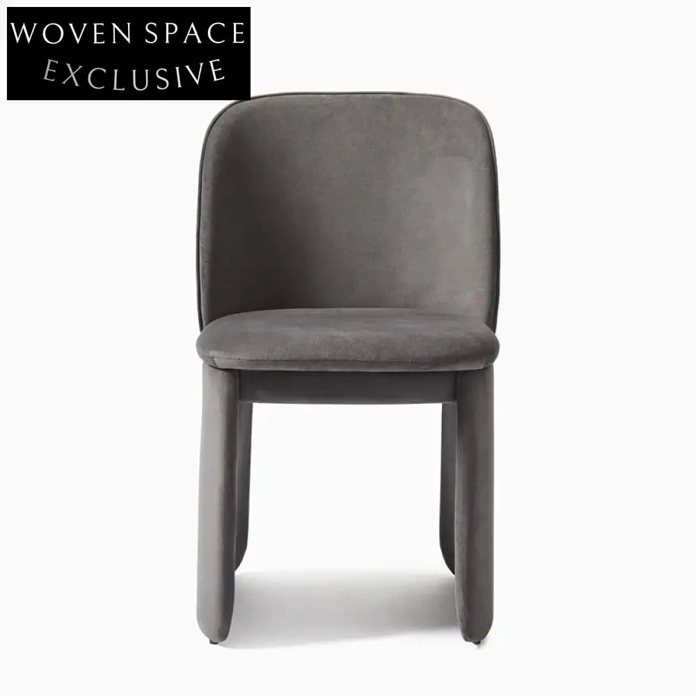 Modern Luxury Wood Frame Leather Upholstered Dining Chair for Home Restaurant