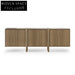 Modern Luxury Wood Stainless Steel Living Room Storage Side Cabinet