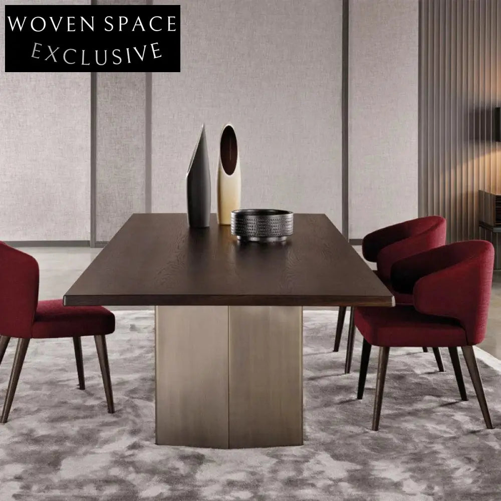 Modern Luxury Wood Top Stainless Steel Console Table for Elegant Living Rooms