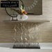 Modern Luxury Wood Top Stainless Steel Console Table for Elegant Living Rooms