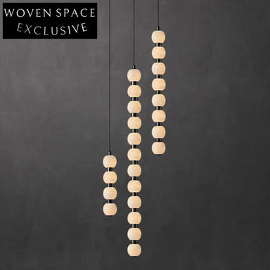 Modern Marble LED Pendant Lighting Fixture, Adjustable Height, Nordic Design Lamp