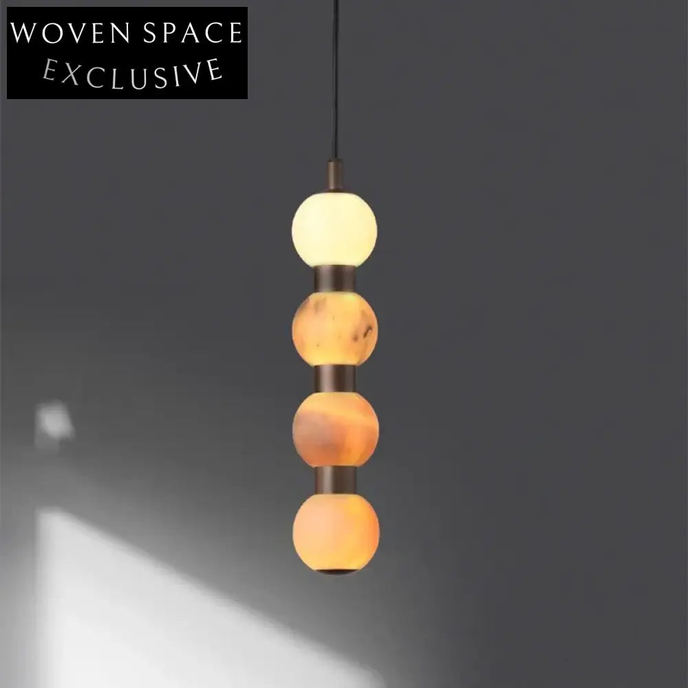 Modern Marble LED Pendant Lighting Fixture, Adjustable Height, Nordic Design Lamp