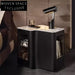 Modern Marble Top Coffee Table, Elegant Wooden Base, Built-in Storage Cabinet