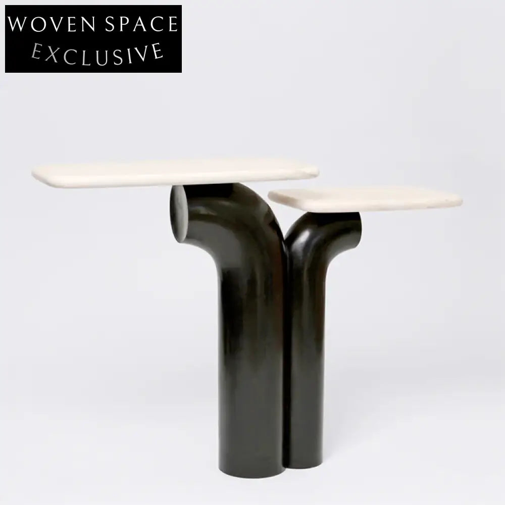 Modern Marble Top Metal Base Entryway Hallway Console Table