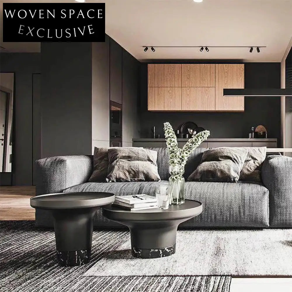 Modern Marble Top Nesting Coffee Table Set