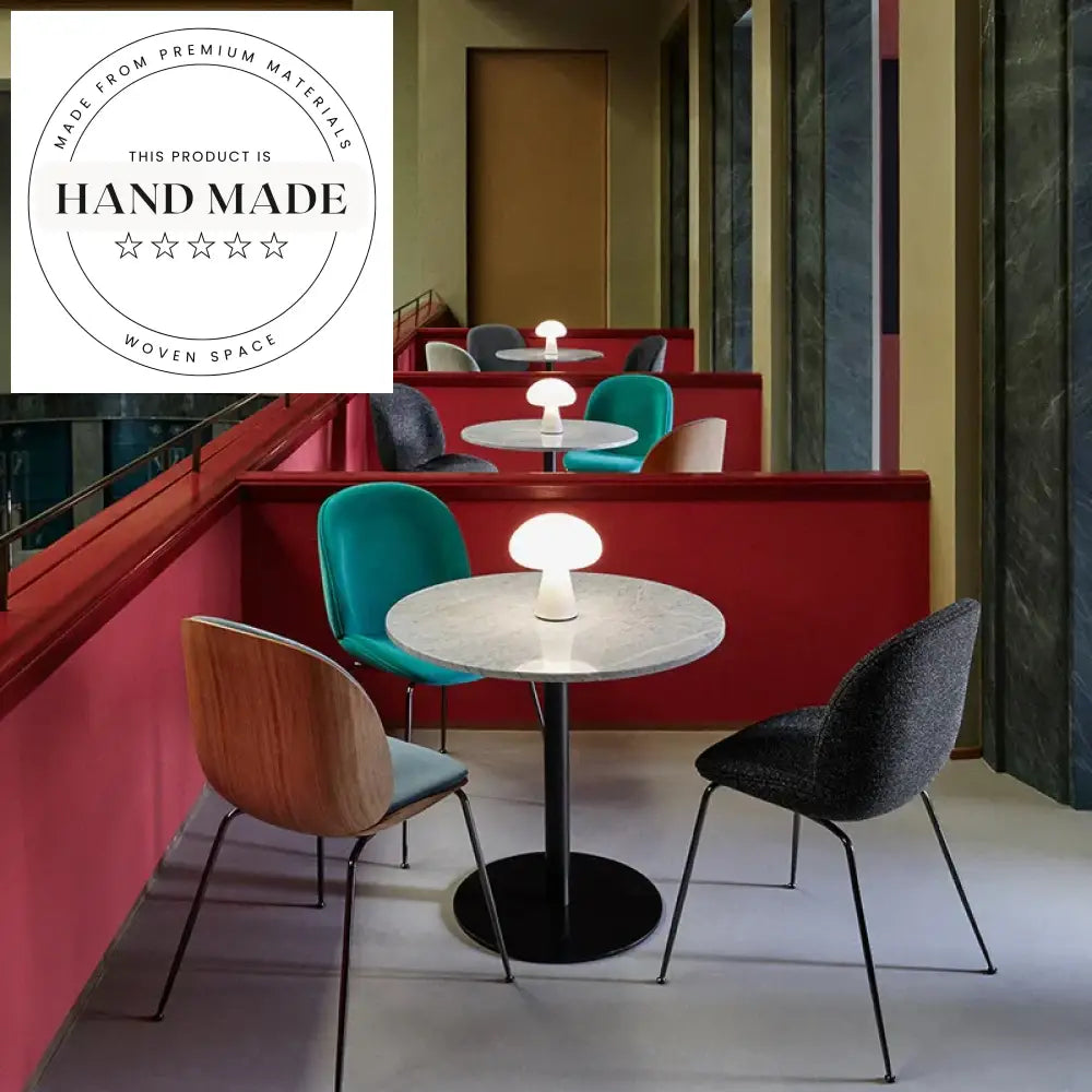 Modern Marble Top Outdoor Dining Table for Bistro Cafe Parties