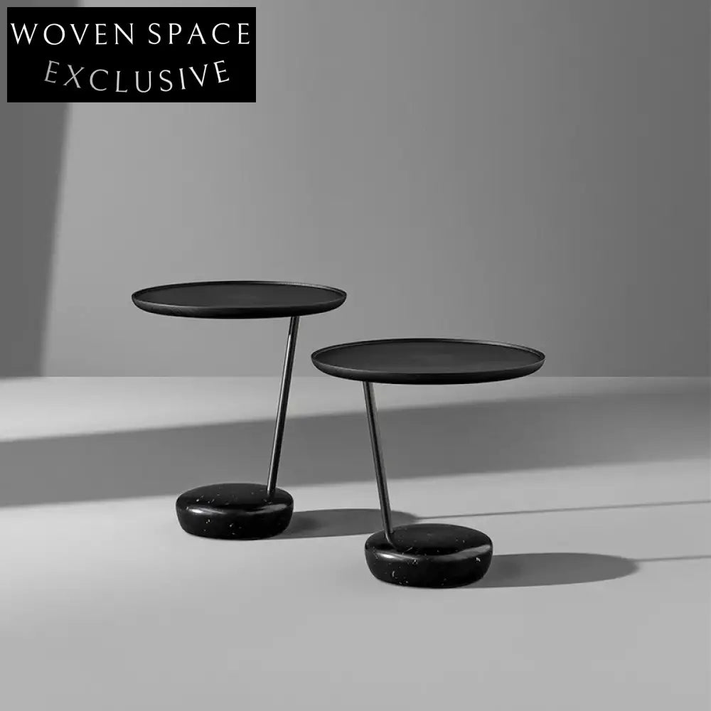 Modern Marble Top Solid Wood Base Round Corner Luxury Home Coffee Table