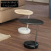 Modern Marble Top Solid Wood Base Round Corner Luxury Home Coffee Table