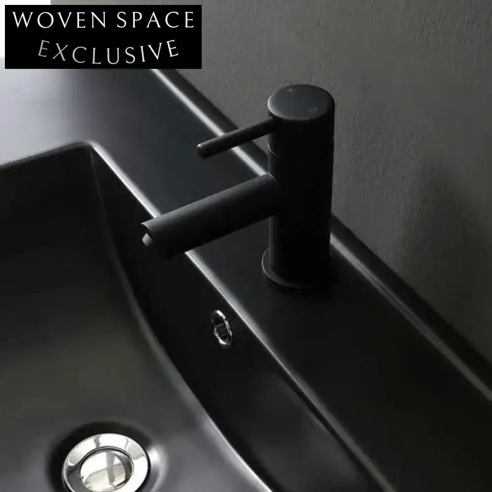 Modern Matt Black Ceramic Countertop Lavabo Bathroom Wash Basin