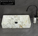 Modern Matte Finish Art Marble Above Counter Bathroom Basin