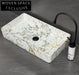 Modern Matte Finish Art Marble Above Counter Bathroom Basin