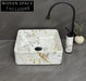 Modern Matte Finish Art Marble Above Counter Bathroom Basin