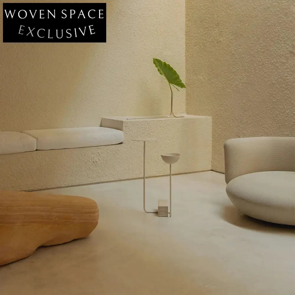 Modern Metal Coffee Side Table with Marble Base and Creative Design