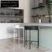 Modern Metal Counter Bar Stool with Leather Seat and Low Back