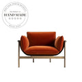 Modern Metal Foot Velvet Fabric Upholstered Adjustable Recliner Living Room Chair