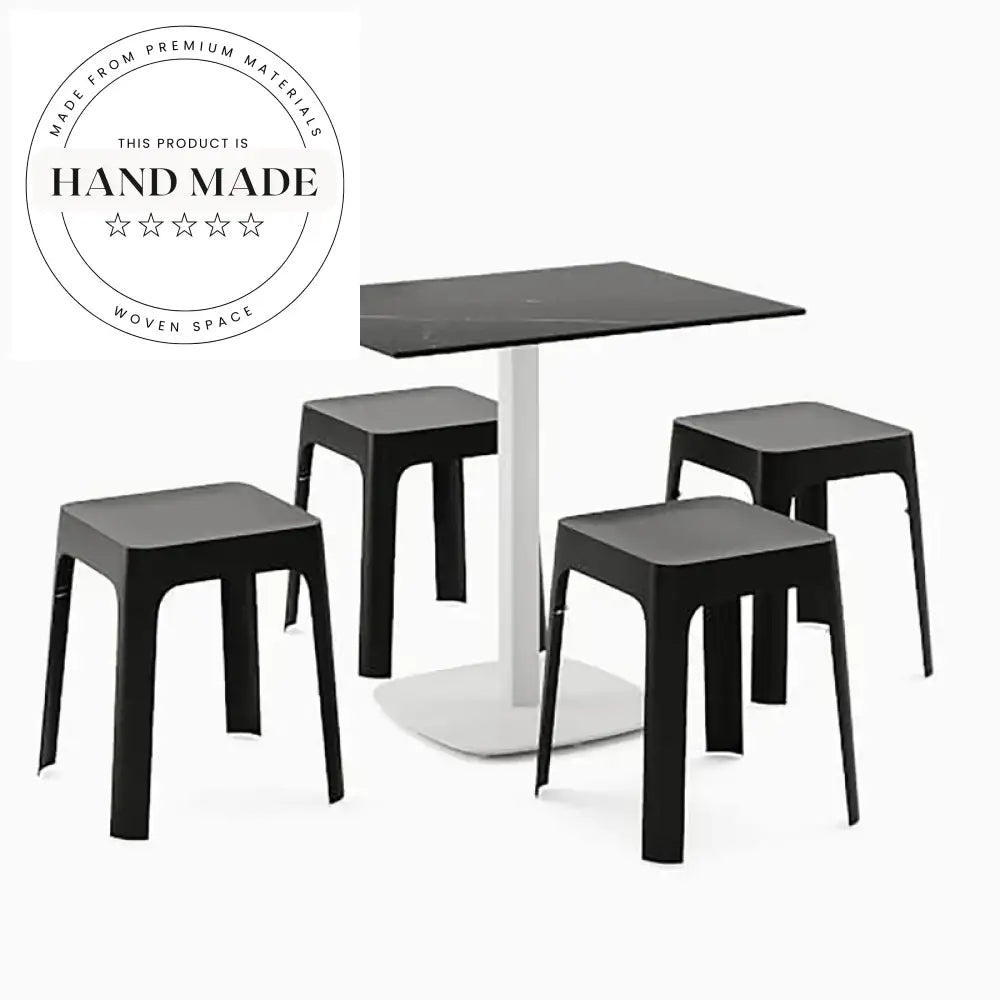Modern Metal Pedestal Rectangular Indoor Outdoor Dining Table