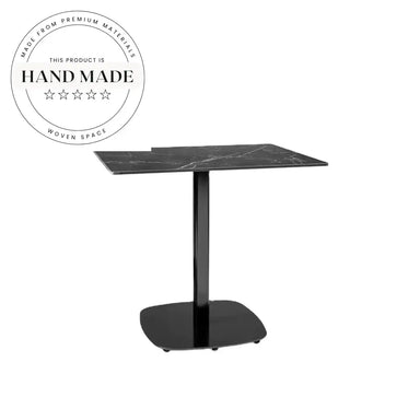 Modern Metal Pedestal Rectangular Indoor Outdoor Dining Table