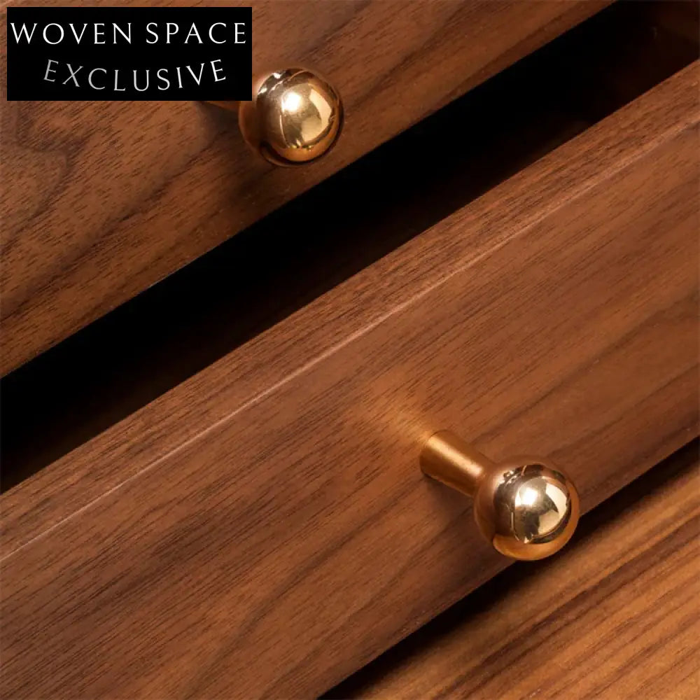 Modern Metal Wood High Leg Side Storage Cabinet